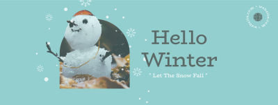 A Happy Snowman Facebook cover Image Preview