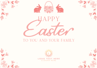 Easter Bunny Postcard Design