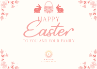 Easter Bunny Postcard Image Preview