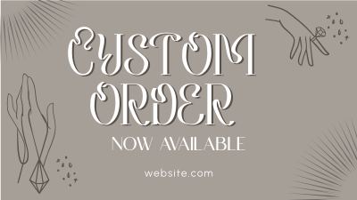 Order Custom Jewelry Facebook event cover Image Preview
