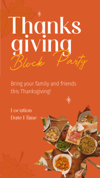 Thanksgiving Block Party Facebook Story Design
