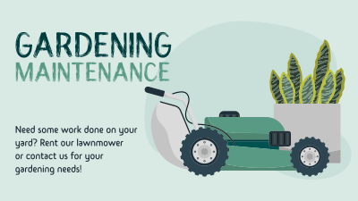 Garden Lawnmower Facebook event cover Image Preview