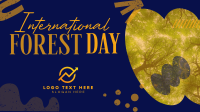 Doodle Shapes Forest Day Facebook Event Cover Design