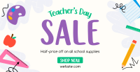 Supplies Sale for Teachers Facebook ad Image Preview
