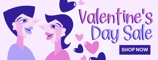 Valentine's Day Couple Facebook Cover Design Image Preview