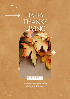 Thanksgiving Celebration Poster Image Preview