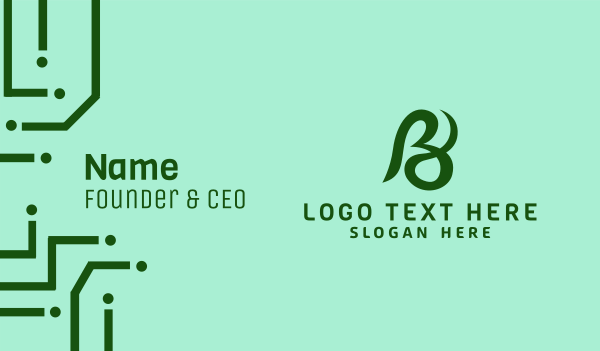 Generic Cursive Letter B  Business Card Design Image Preview