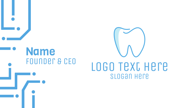 Dental Blue Tooth Dentist Business Card Design Image Preview