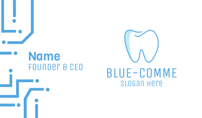 Dental Blue Tooth Dentist Business Card Image Preview