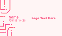 Gradient Pink Text Business Card Image Preview