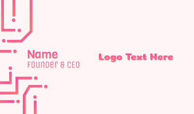 Gradient Pink Text Business Card Image Preview