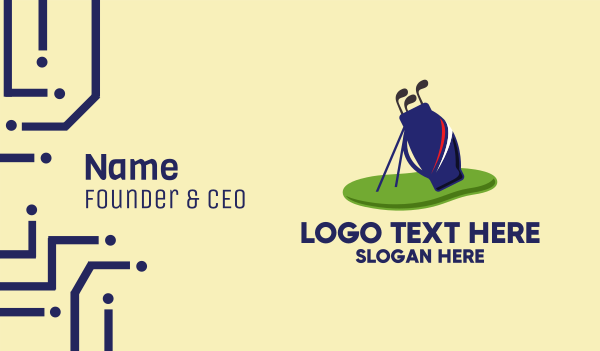 Golf Club Bag Equipment  Business Card Design Image Preview