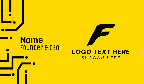 Logistics Falcon Letter F  Business Card Design Image Preview
