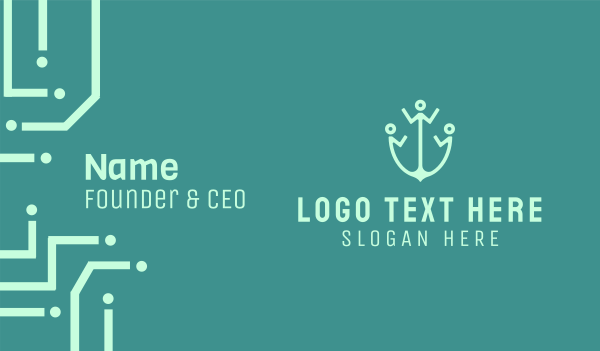 Human Anchor Business Card Design Image Preview