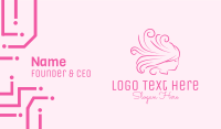 Pink Feminine Hairdresser Business Card Preview