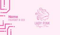 Pink Feminine Hairdresser Business Card Image Preview