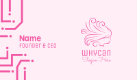Pink Feminine Hairdresser Business Card Image Preview
