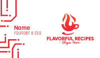 Red Flaming Cup Business Card Image Preview