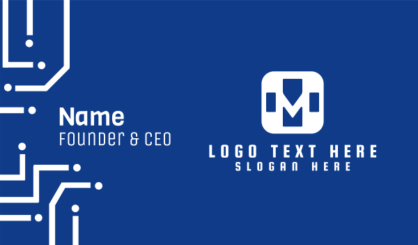 Blue Medical Cross Letter M Business Card Design Image Preview