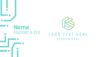 Mint Lines Business Card Image Preview