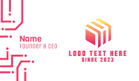 Technology Cube Startup Company Business Card Image Preview