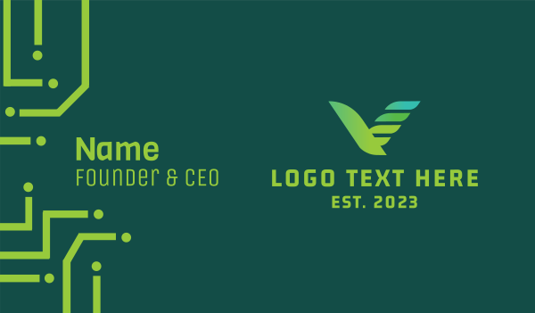 Environmental Letter V Business Card Design Image Preview