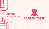 Yoga Cat Guru Business Card Preview