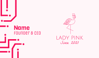 Pink Flamingo Hat Business Card Image Preview