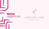 Pink Flamingo Hat Business Card Image Preview