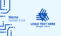 Blue Digital Triangular Lettermark Business Card Image Preview