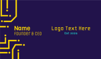 Arcade Technology Text Font Business Card Preview