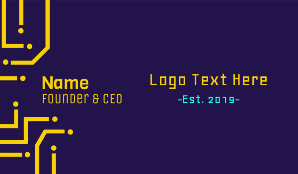 Arcade Technology Text Font Business Card Design Image Preview