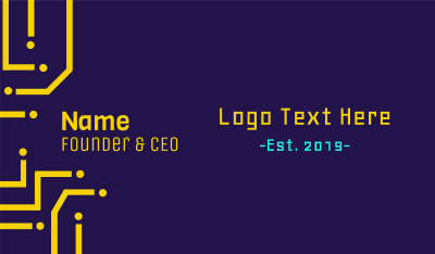 Arcade Technology Text Font Business Card Image Preview