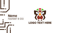 Abstract Brown Owl Business Card Image Preview
