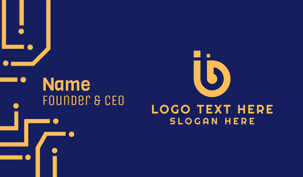 Orange Headset Letter B  Business Card Design Image Preview