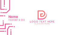 Pink D Whirl Business Card Design