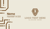 Geometric Lion Cafe Business Card Image Preview