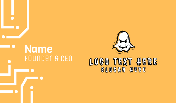 Ghost Mascot Gamer Business Card Design Image Preview