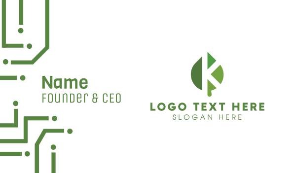Leaf Letter K Business Card Design Image Preview