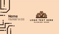 Brown Ethnic Heart Business Card Preview