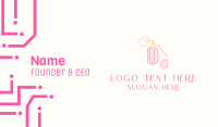Luxury Perfume Line Art Business Card Design