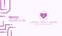 Purple Heart Letter Business Card Preview