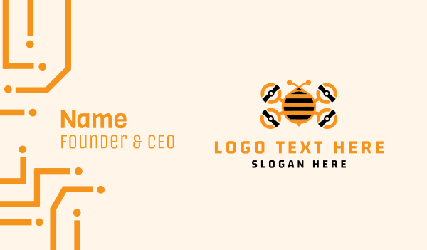 Bee Drone Business Card Design Image Preview