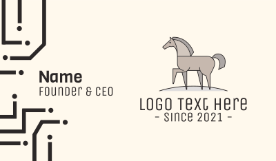 Walking Horse Business Card Image Preview
