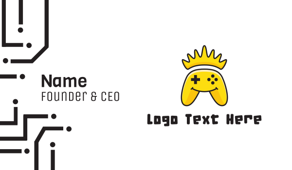 Yellow Smiling Controller Business Card Design