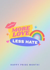 More Love, Less Hate Flyer Design