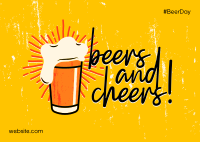 Beers and Cheers Postcard Design