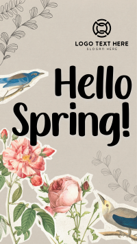 Scrapbook Hello Spring Facebook Story Design