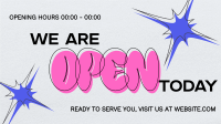 Trendy We're Open Facebook Event Cover Image Preview