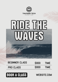 Ride the Waves Surf Class Poster Image Preview